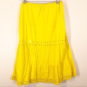 Faded Glory Yellow Maxi Skirt Size 26/28 4X